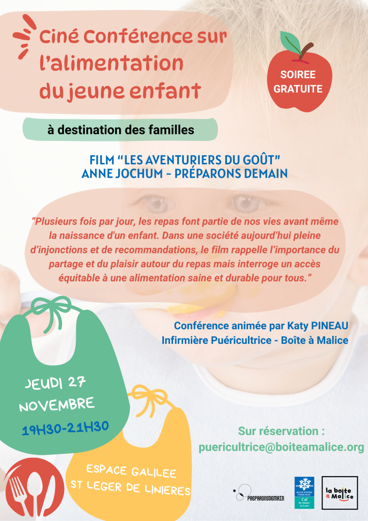 Affiche conférence alimentation familles